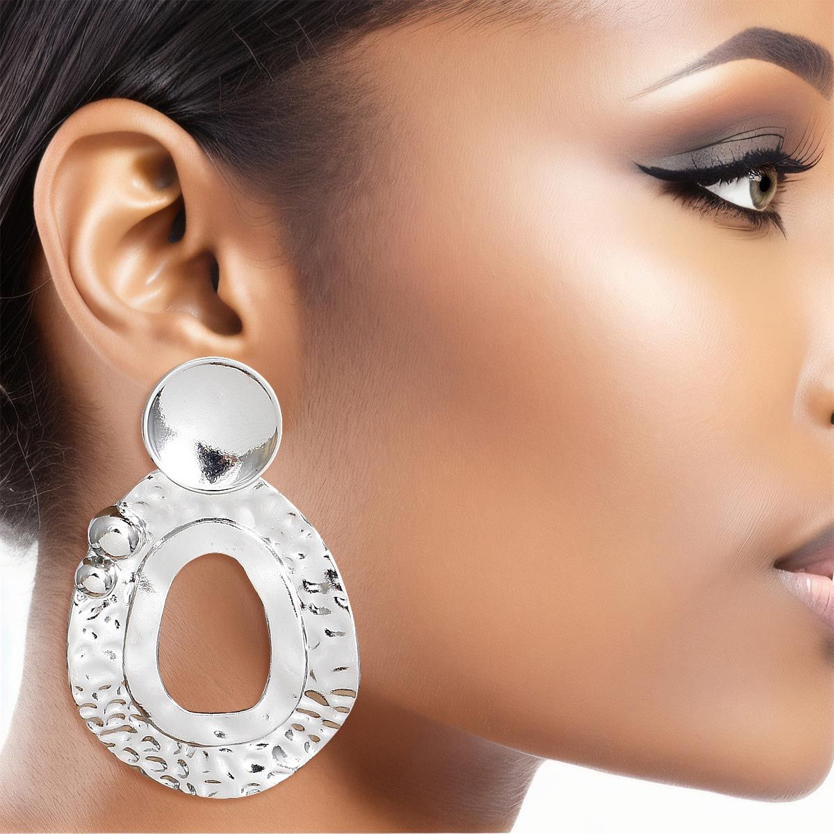 Dangle Silver Medium Bubble Drop Earring for Women - Premium Wholesale Jewelry from Pinktown - Just $9! Shop now at chiquestyles