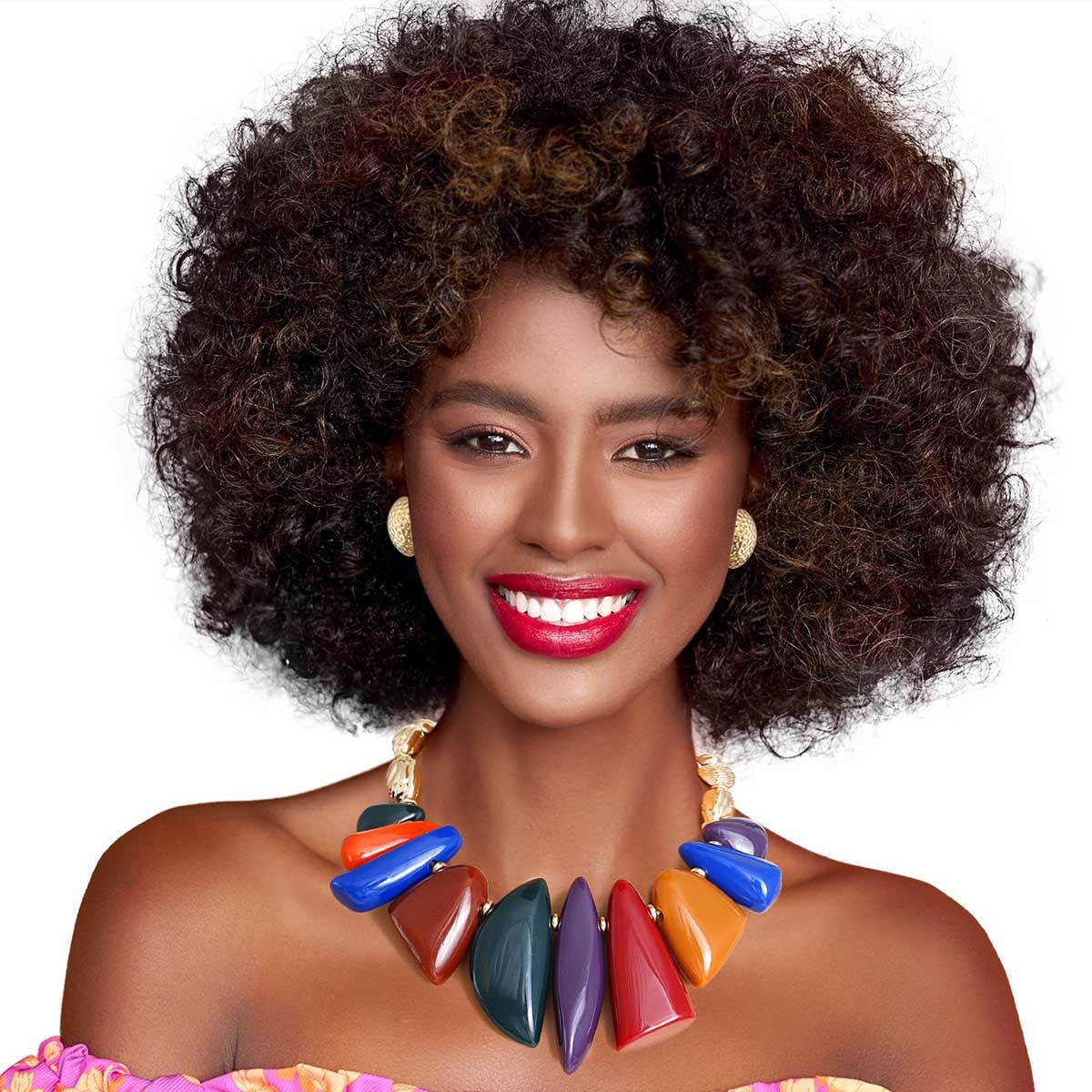 Dark Multi Bead Tribal Necklace|18 inches - Premium Wholesale Jewelry from Pinktown - Just $27! Shop now at chiquestyles