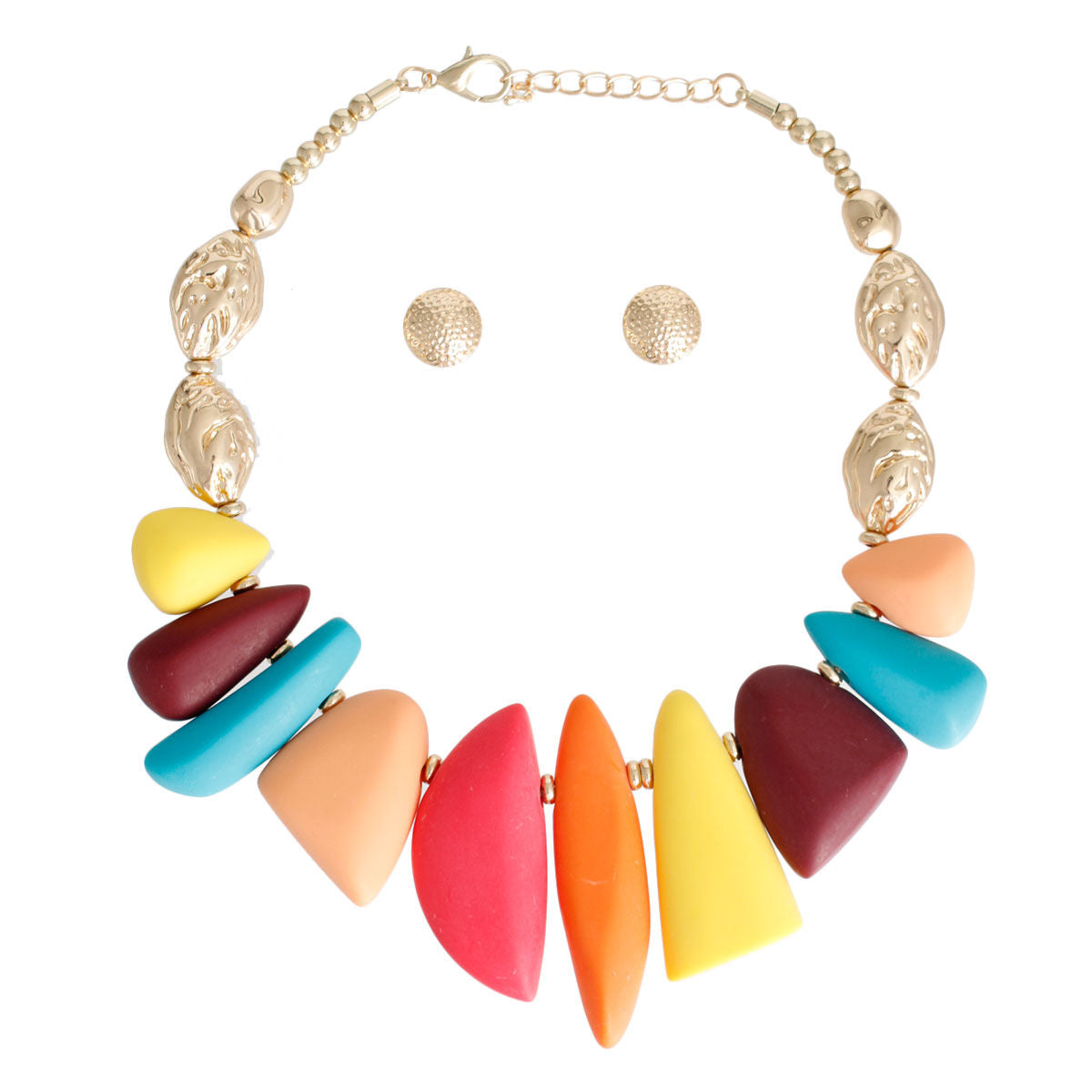 Bright Multi Bead Tribal Necklace|18 inches - Premium Wholesale Jewelry from Pinktown - Just $27! Shop now at chiquestyles