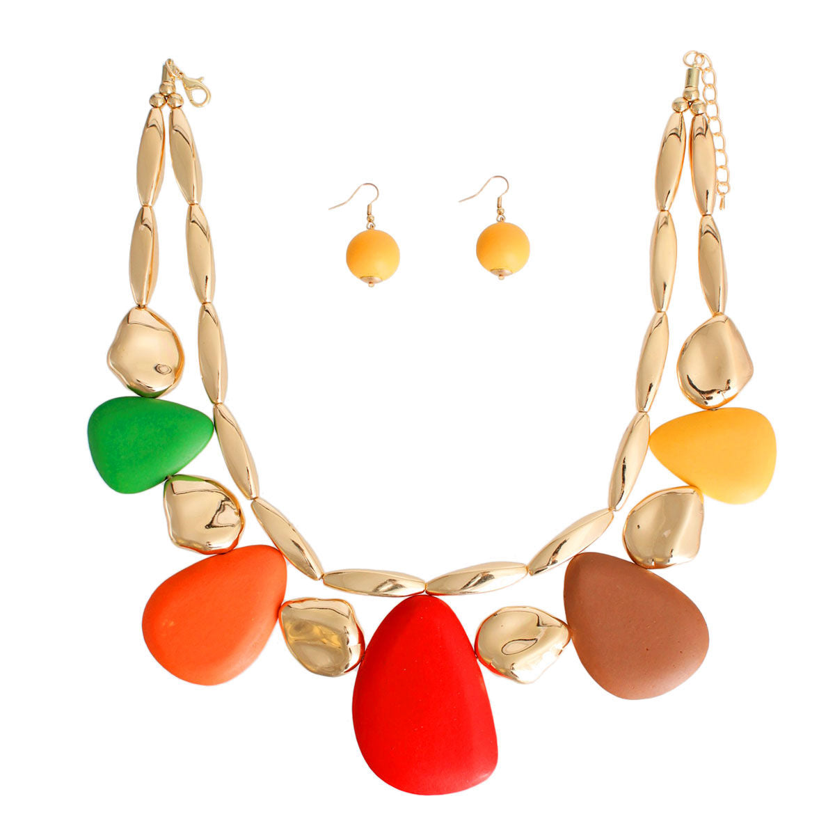 Multi Wood Organic Bead Set|18 inches - Premium Wholesale Jewelry from Pinktown - Just $28! Shop now at chiquestyles