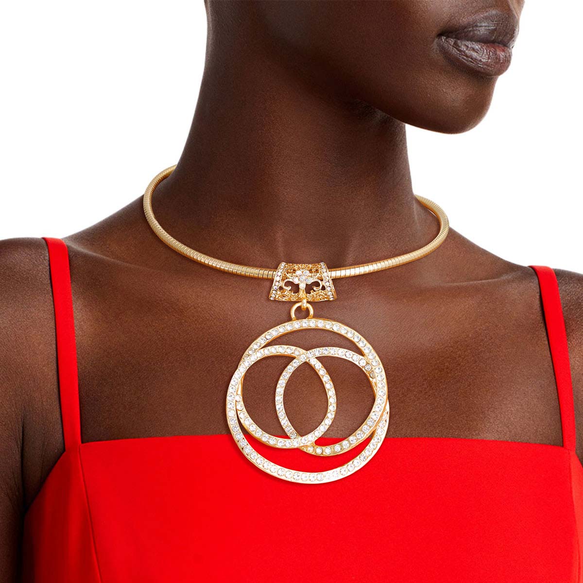 Gold 3D Pendant Necklace|18 inches - Premium Wholesale Jewelry from Pinktown - Just $19! Shop now at chiquestyles