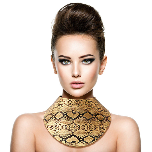 Snake Print Collar Choker Set|16 inches - Premium Wholesale Jewelry from Pinktown - Just $15! Shop now at chiquestyles