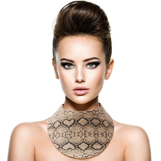 Snake Print Collar Choker Set|16 inches - Premium Wholesale Jewelry from Pinktown - Just $15! Shop now at chiquestyles