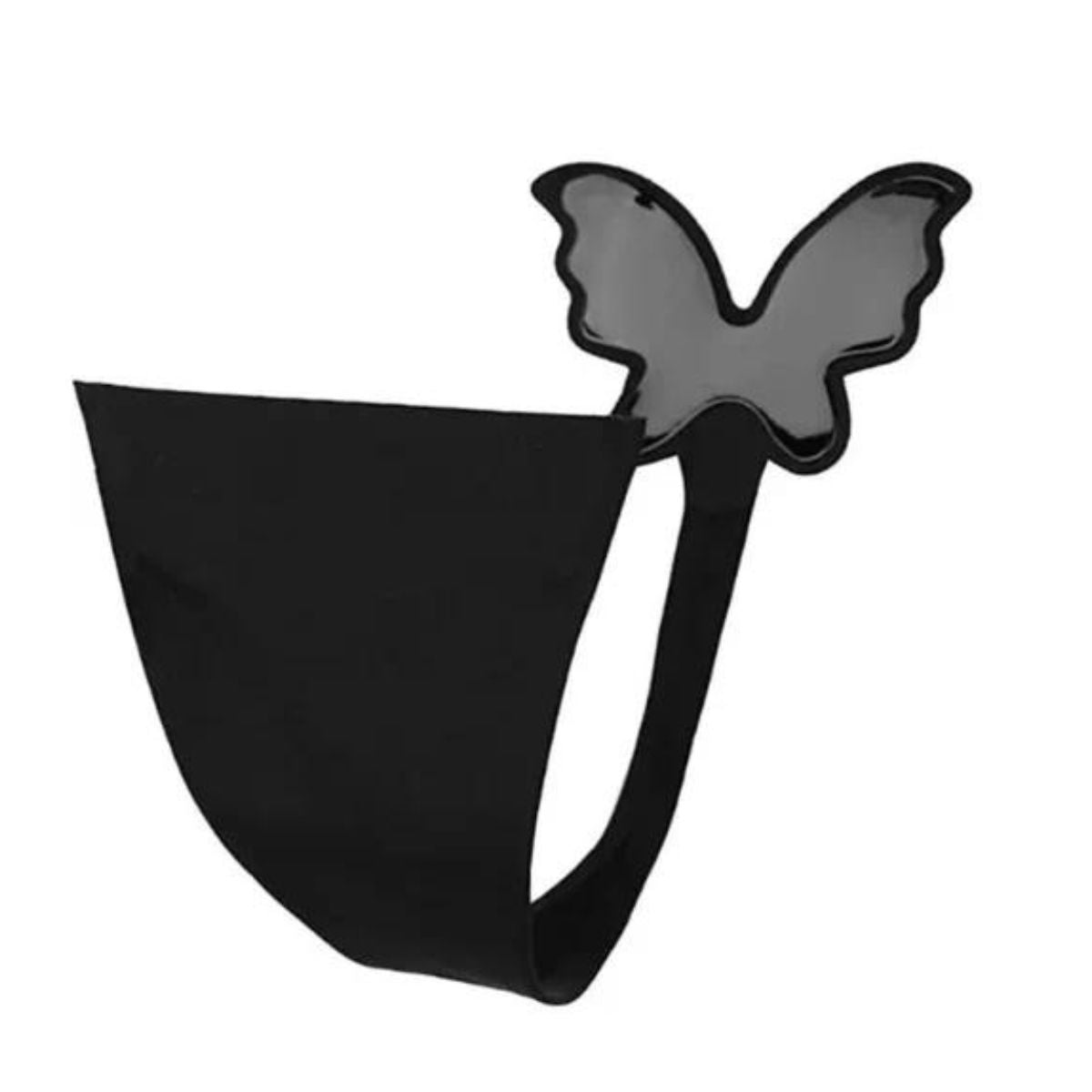 Panty Black Medium Butterfly Thong for Women - Premium Wholesale Fashion Accessories from Pinktown - Just $11! Shop now at chiquestyles