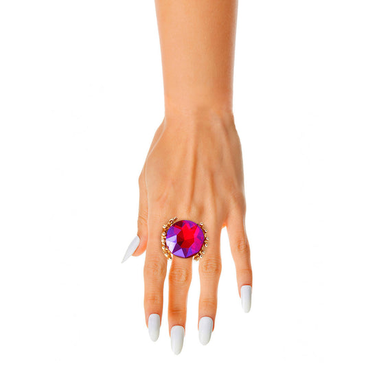 Purple Crystal Branch Ring|Stretch to Fit - Premium Wholesale Jewelry from Pinktown - Just $11! Shop now at chiquestyles