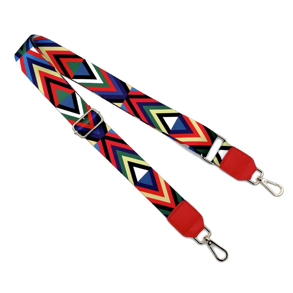 Multi Chevron Red Bag Strap - Premium Wholesale Fashion Accessories from Pinktown - Just $12! Shop now at chiquestyles