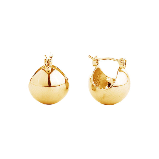 Hoop 14K Gold Mini Ball Earrings for Women|.5 x .5 inches - Premium Wholesale Jewelry from Pinktown - Just $11! Shop now at chiquestyles