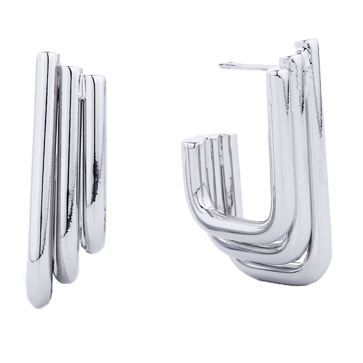Hoop White Gold Small Stack Hook Earring for Women - Premium Wholesale Jewelry from Pinktown - Just $11! Shop now at chiquestyles