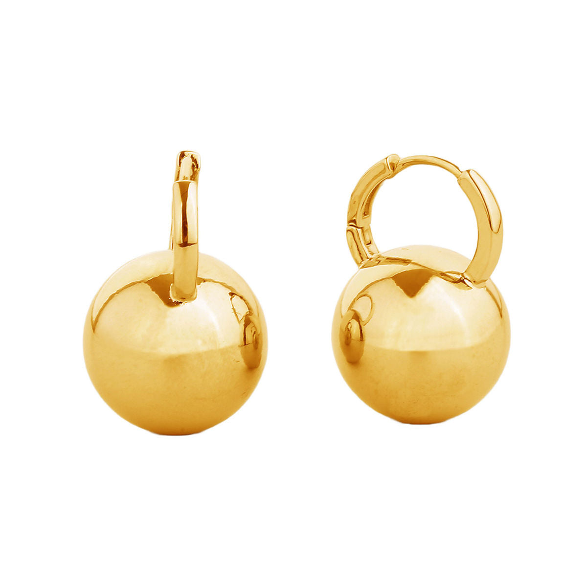 Hoop 14K Gold Small Ball Huggie Earring for Women - Premium Wholesale Jewelry from Pinktown - Just $12! Shop now at chiquestyles