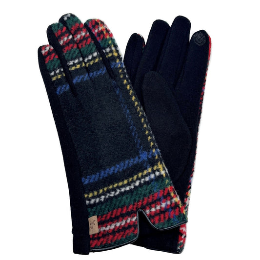 Black Plaid Notch Smart Gloves|One Size - Premium Wholesale Boutique Clothing from Pinktown - Just $16! Shop now at chiquestyles