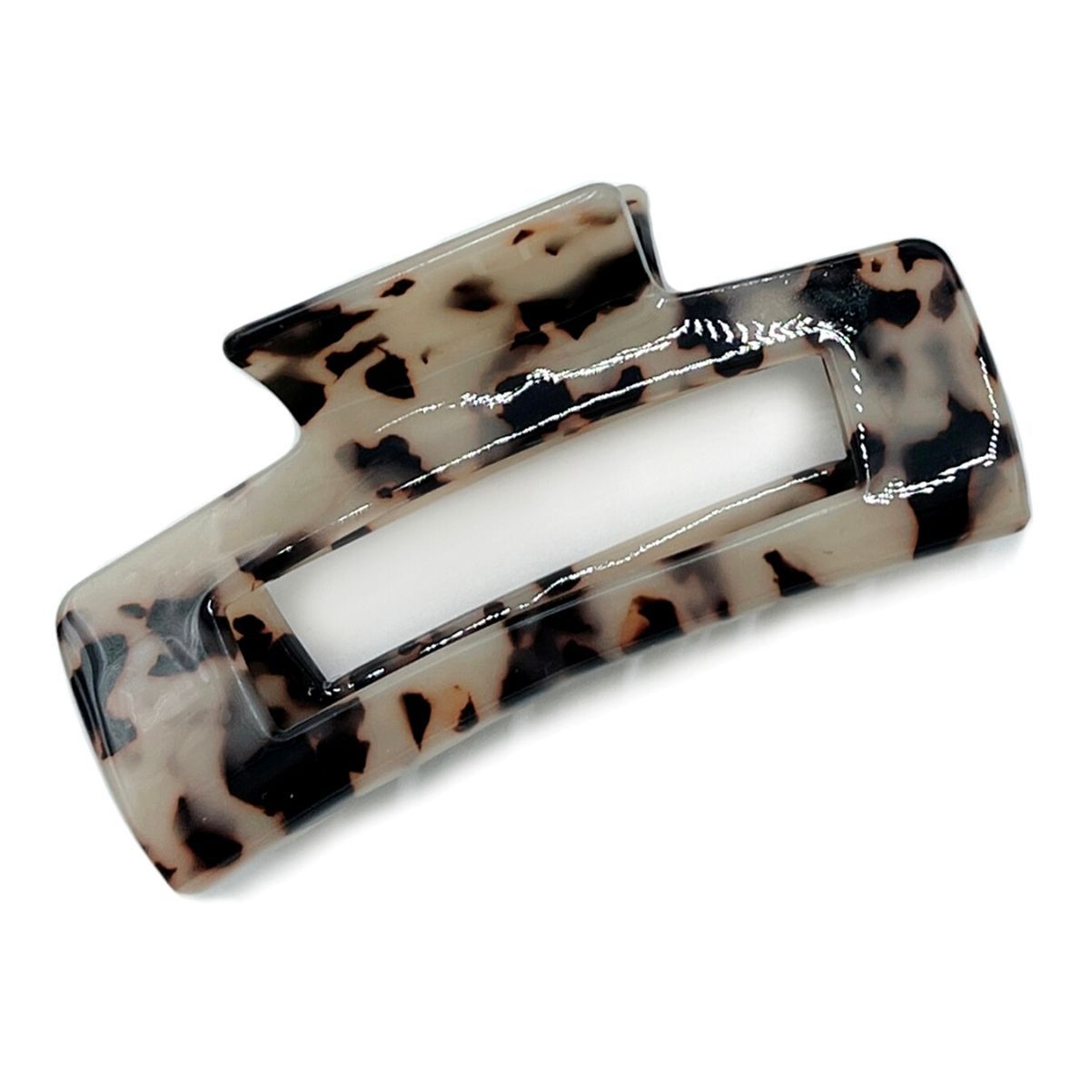 Light Brown Marbled Rectangle Clip|3.75 inches - Premium Wholesale Fashion Accessories from Pinktown - Just $12! Shop now at chiquestyles