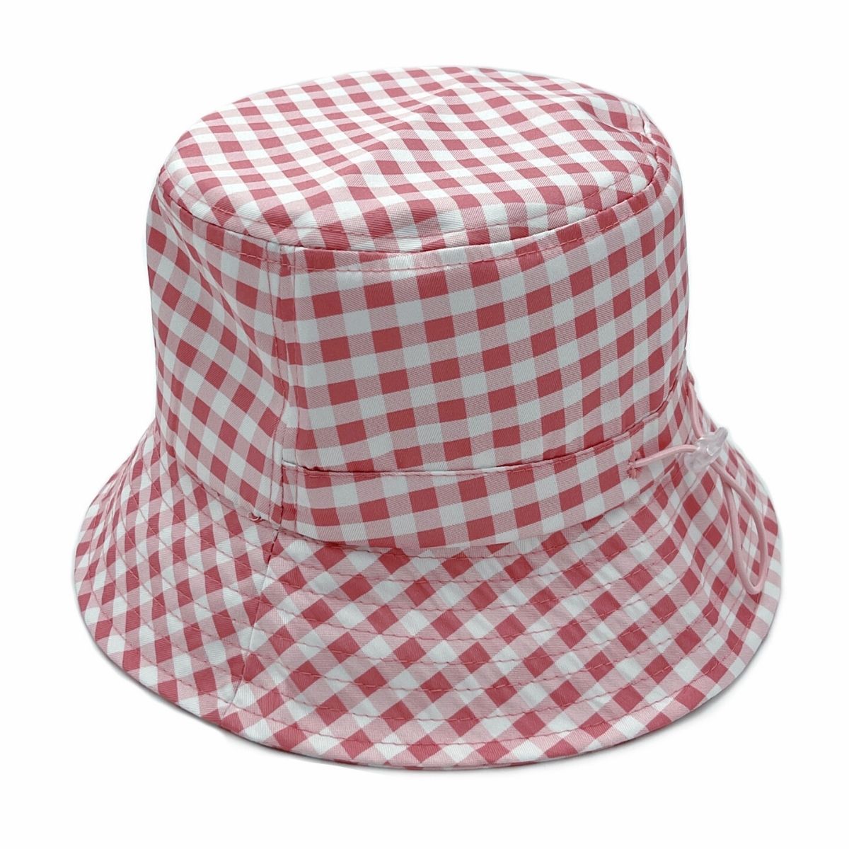 Pink Gingham Draw String Bucket Hat - Premium Wholesale Fashion Accessories from Pinktown - Just $19! Shop now at chiquestyles