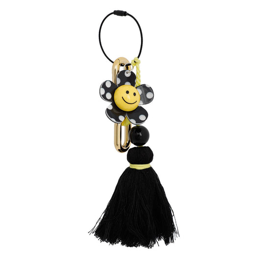 Black Polka Dot Keychain Bag Charm|8 x 2 inches - Premium Wholesale Fashion Accessories from Pinktown - Just $12! Shop now at chiquestyles