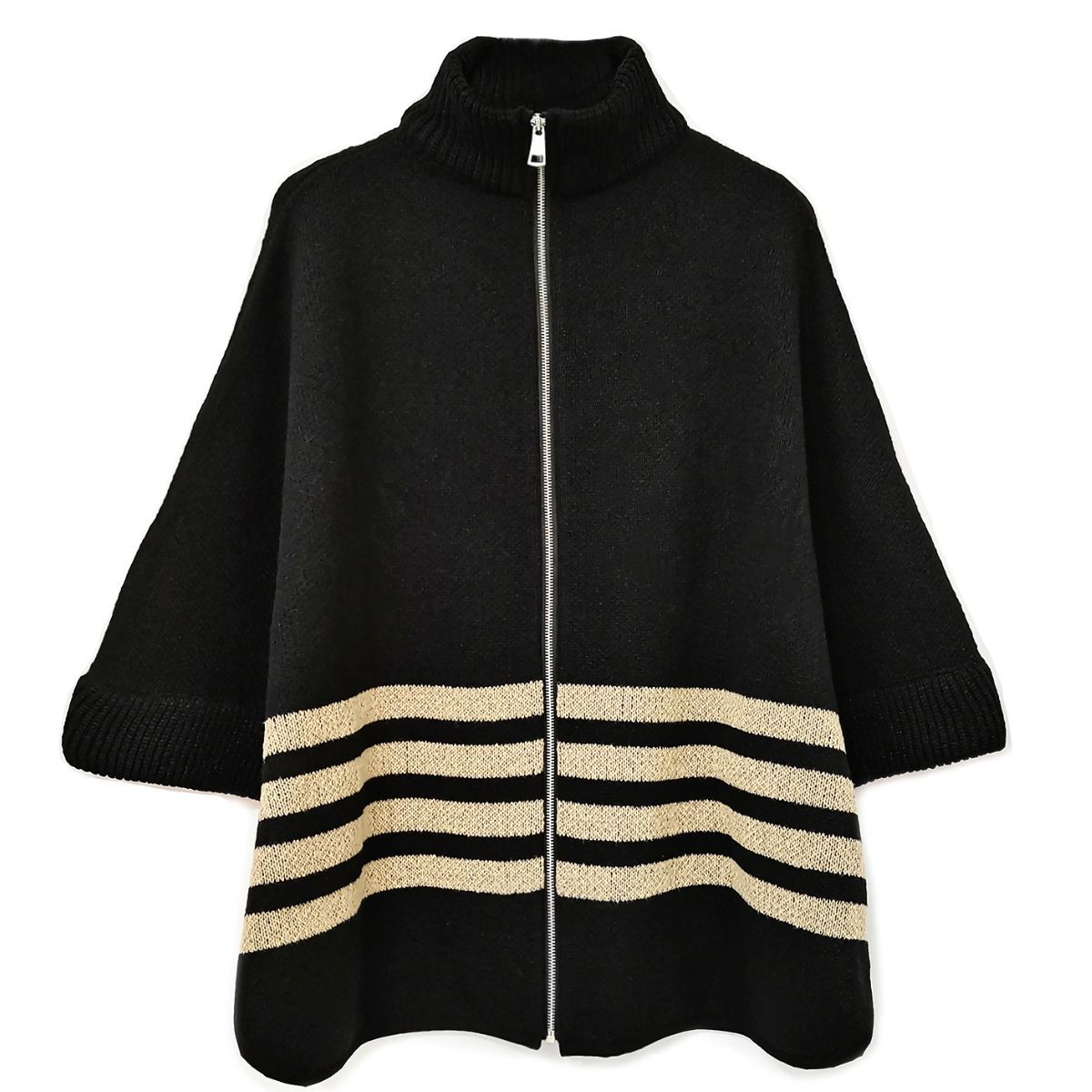 Black Stripe Zipper Kimono - Premium Wholesale Boutique Clothing from Pinktown - Just $91! Shop now at chiquestyles