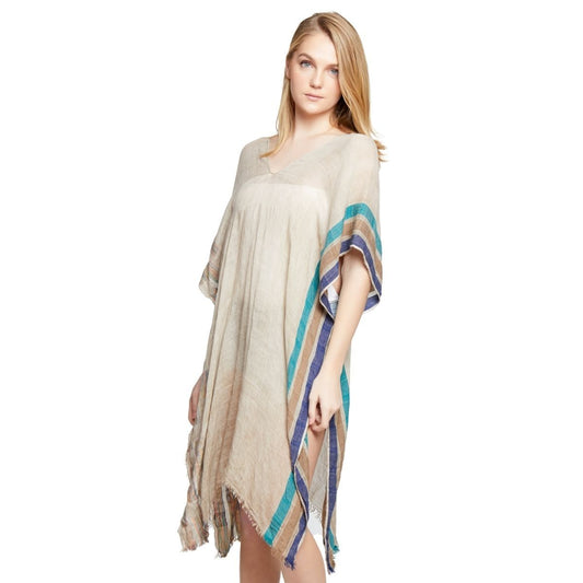 Taupe Rainbow Weave Kaftan|37.4 x 29.5 inches - Premium Wholesale Boutique Clothing from Pinktown - Just $22! Shop now at chiquestyles