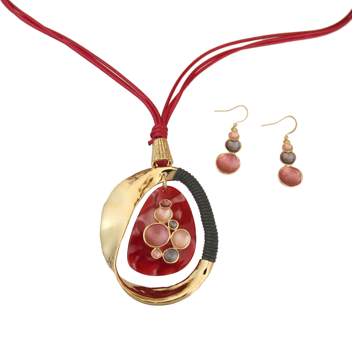 Long Fuchsia Leather Pendant Necklace|30 inches - Premium Wholesale Jewelry from Pinktown - Just $22! Shop now at chiquestyles