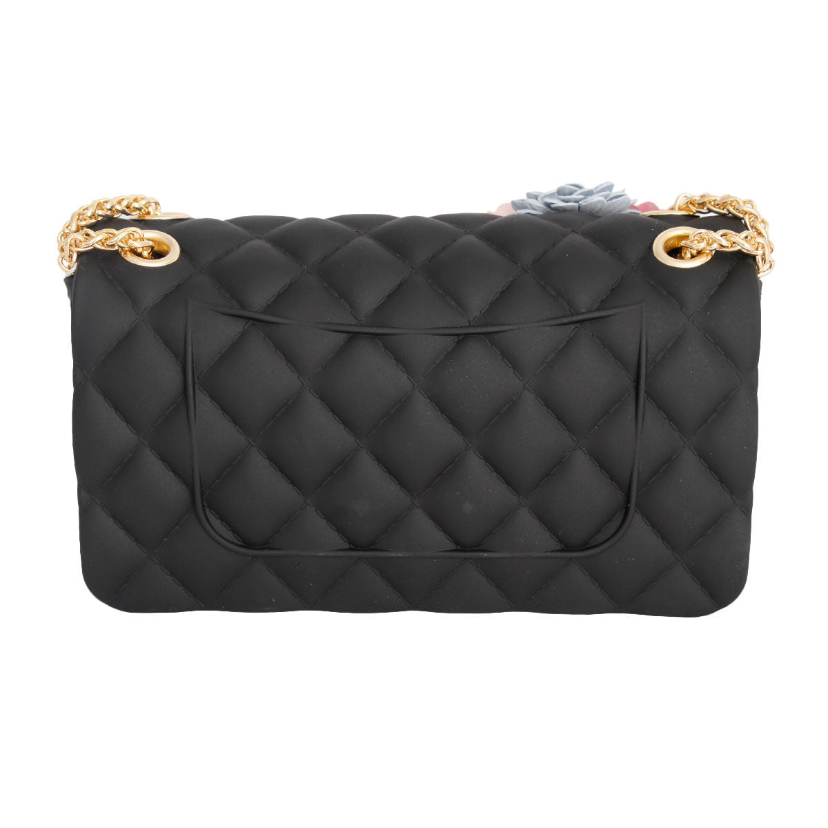 Black Jelly Flower Quilt Bag|7 x 4.2 x 3 inches - Premium Wholesale Fashion Accessories from Pinktown - Just $24! Shop now at chiquestyles