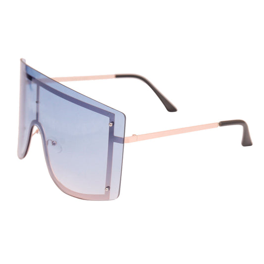 Blue Designer Shield Sunglasses|One Size - Premium Wholesale Fashion Accessories from Pinktown - Just $13! Shop now at chiquestyles