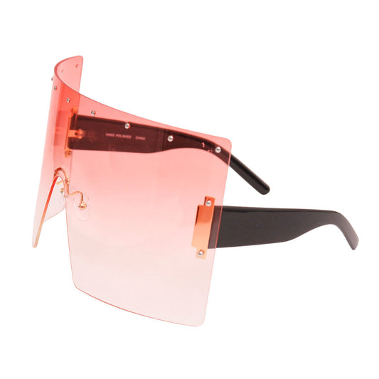Pink Flat Top Shield Sunglasses|One Size - Premium Wholesale Fashion Accessories from Pinktown - Just $13! Shop now at chiquestyles