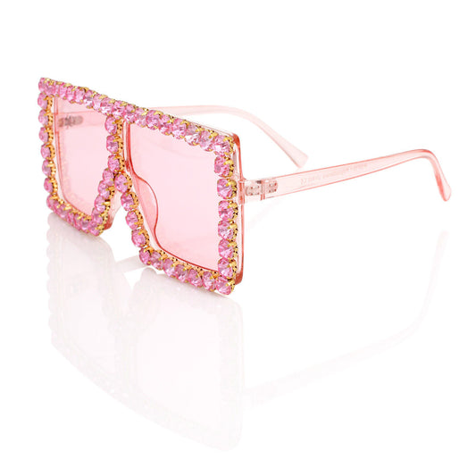 Sunglasses Diamond Pink Square Glasses for Women - Premium Wholesale Fashion Accessories from Pinktown - Just $14! Shop now at chiquestyles