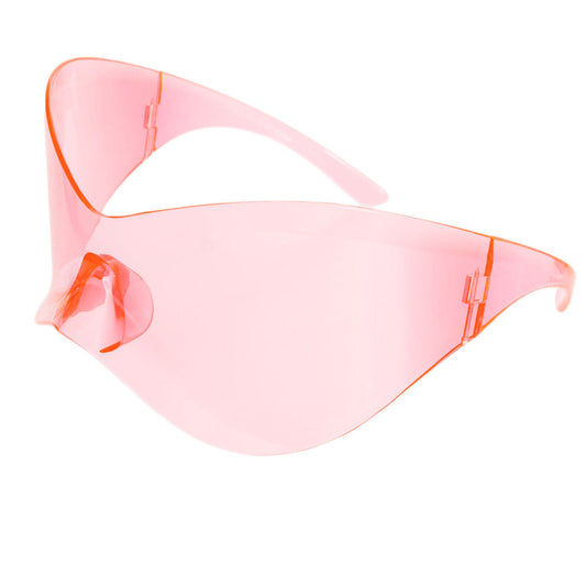Sunglasses Mask Wrap Pink Eyewear for Women - Premium Wholesale Fashion Accessories from Pinktown - Just $13! Shop now at chiquestyles