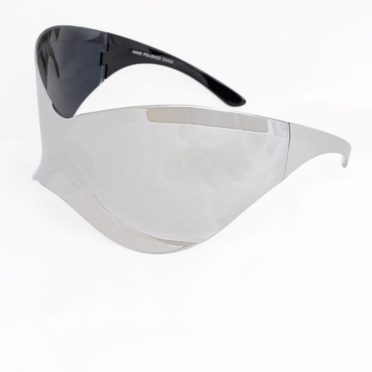 Sunglasses Mask Wrap Silver Eyewear for Women - Premium Wholesale Fashion Accessories from Pinktown - Just $13! Shop now at chiquestyles