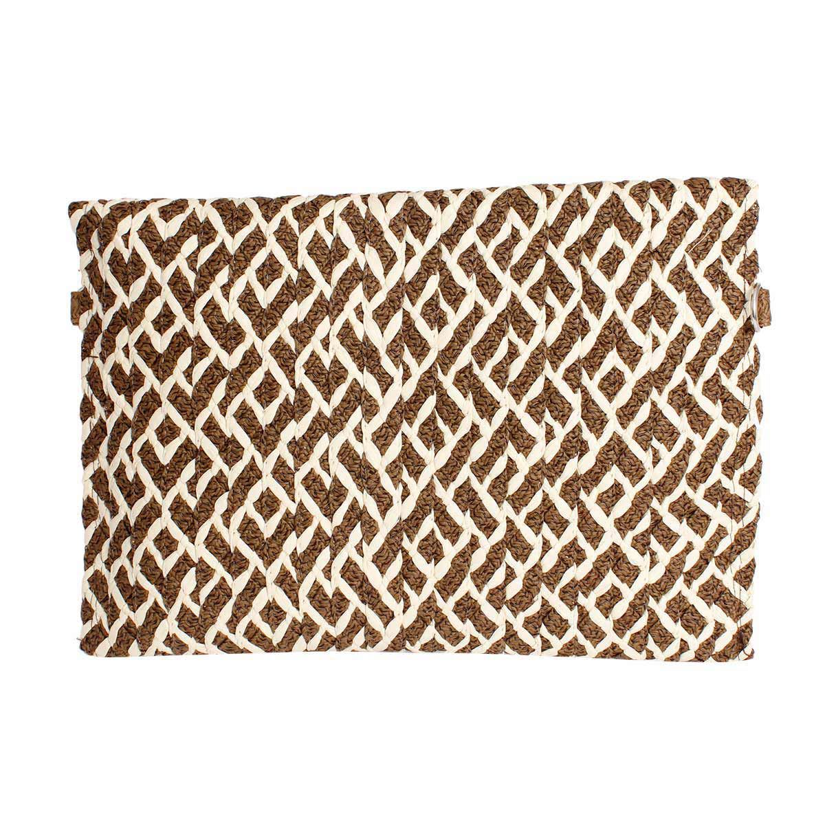 Brown Pattern Flap Clutch|12 x 8.25 x 1.5 inches - Premium Wholesale Fashion Accessories from Pinktown - Just $31! Shop now at chiquestyles