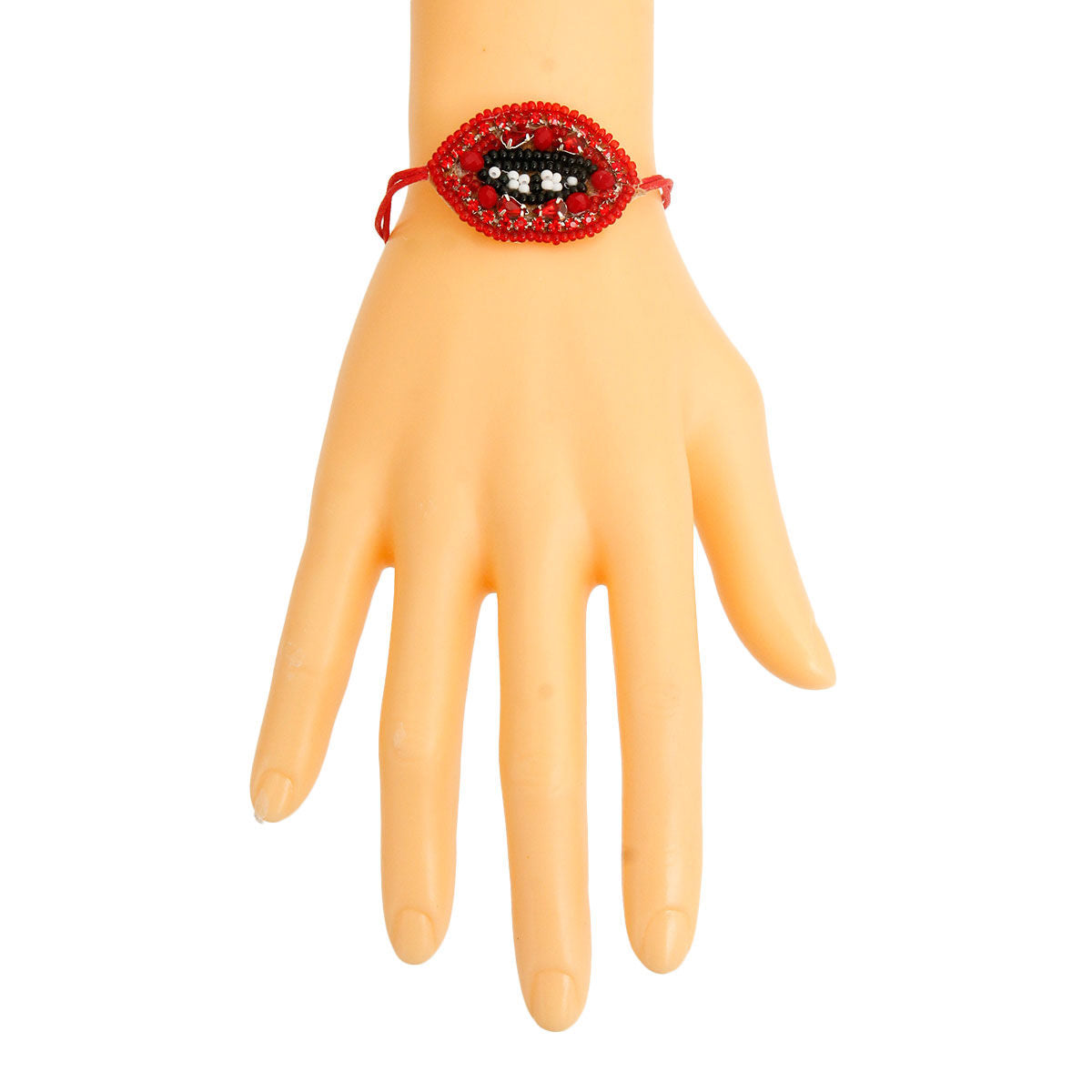 Red Lips Friendship Bracelet|Adjustable - Premium Wholesale Jewelry from Pinktown - Just $10! Shop now at chiquestyles