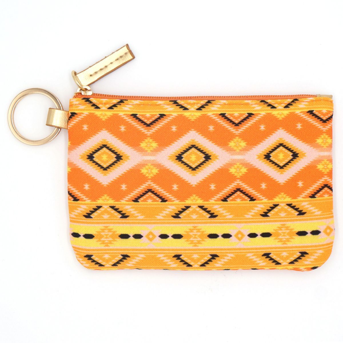 Orange Aztec Tribal ID Wallet|5.25 x 3.5 inches - Premium Wholesale Fashion Accessories from Pinktown - Just $11! Shop now at chiquestyles
