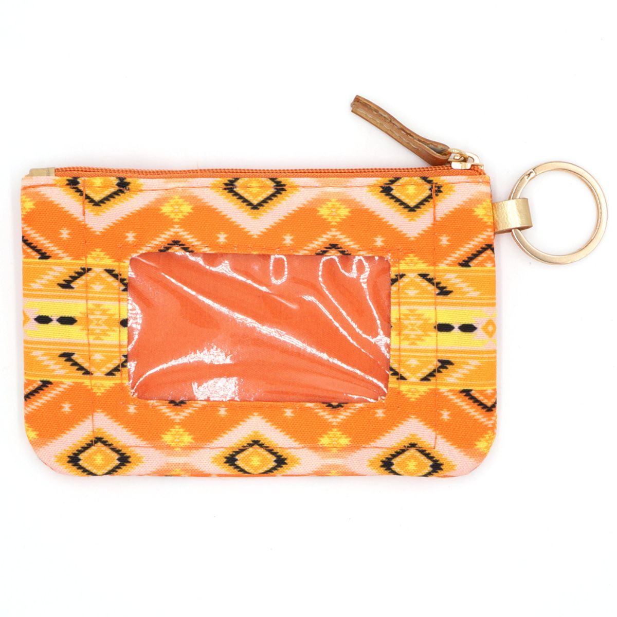 Orange Aztec Tribal ID Wallet|5.25 x 3.5 inches - Premium Wholesale Fashion Accessories from Pinktown - Just $11! Shop now at chiquestyles
