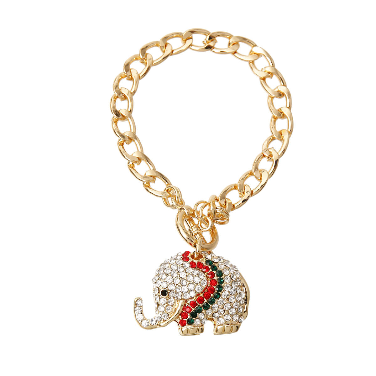 Rhinestone Elephant Toggle Bracelet|8 inches - Premium Wholesale Jewelry from Pinktown - Just $11! Shop now at chiquestyles
