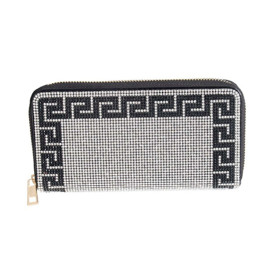 Greek Key Designer Wallet|7.5 x 4 x 1.25 inches - Premium Wholesale Fashion Accessories from Pinktown - Just $30! Shop now at chiquestyles