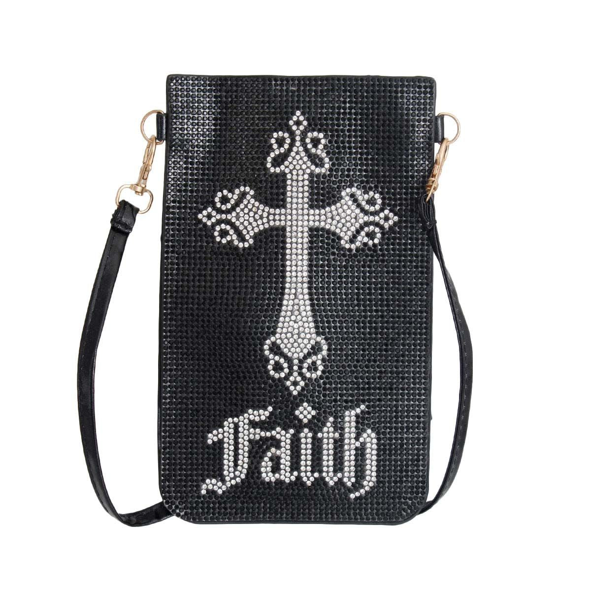 Faith Stone Phone Crossbody|7.85 x 4.75 inches - Premium Wholesale Fashion Accessories from Pinktown - Just $22! Shop now at chiquestyles