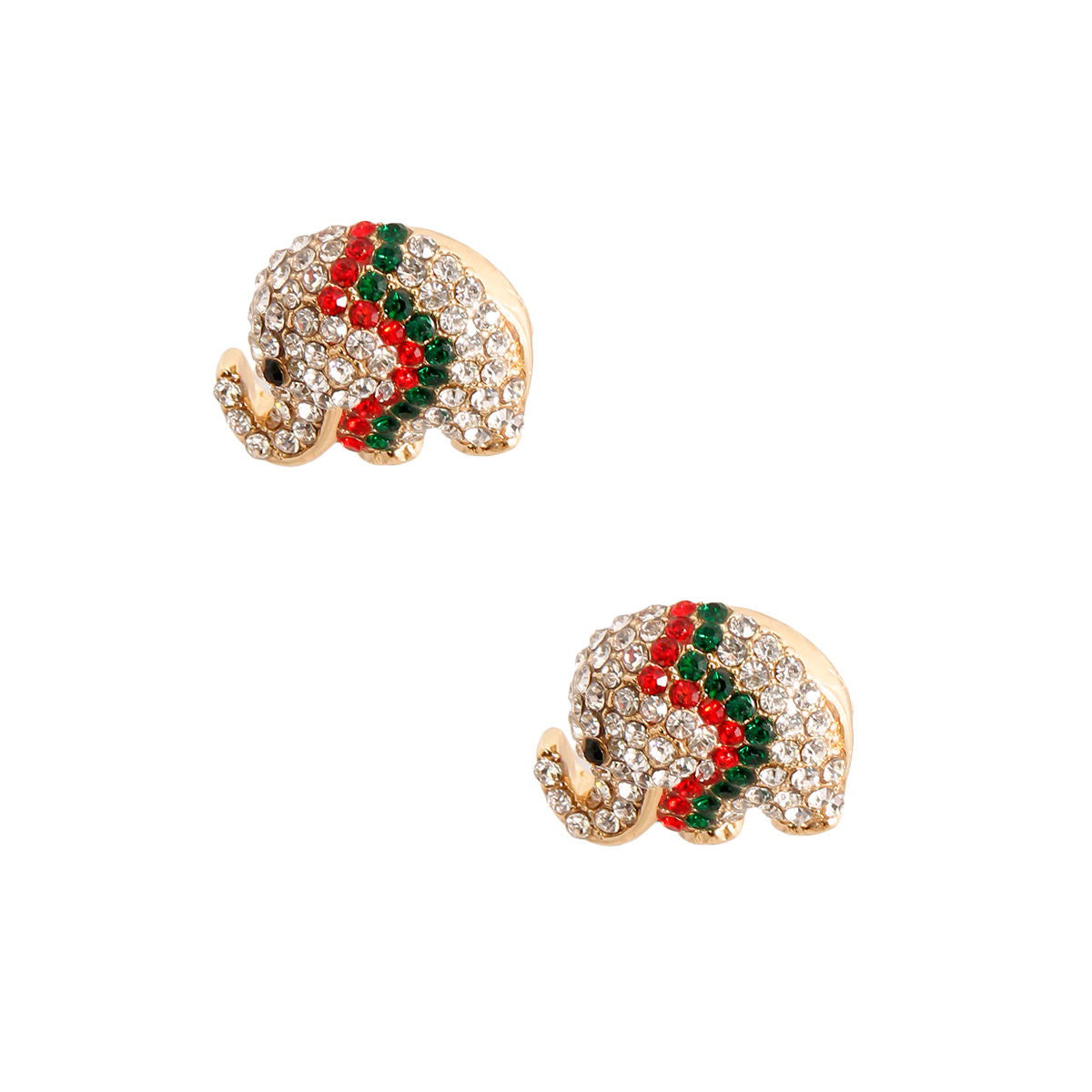 Designer Rhinestone Elephant Studs|.85 inches - Premium Wholesale Jewelry from Pinktown - Just $9! Shop now at chiquestyles