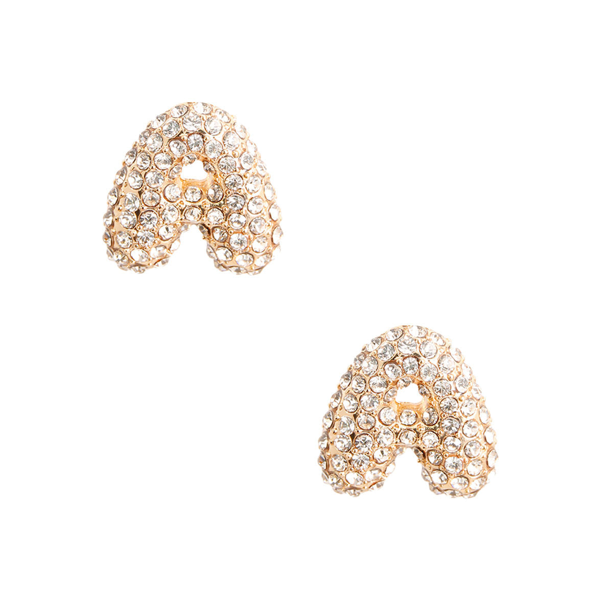 A Initial Rhinestone Studs|.85 inches - Premium Wholesale Jewelry from Pinktown - Just $11! Shop now at chiquestyles
