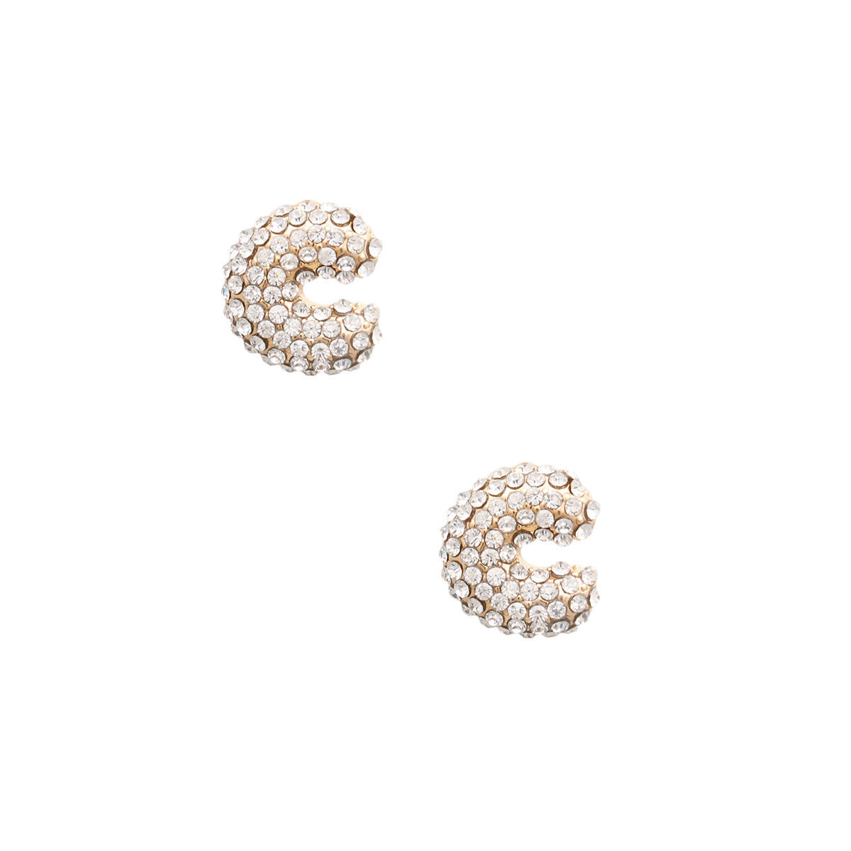 C Initial Rhinestone Studs|.85 inches - Premium Wholesale Jewelry from Pinktown - Just $11! Shop now at chiquestyles