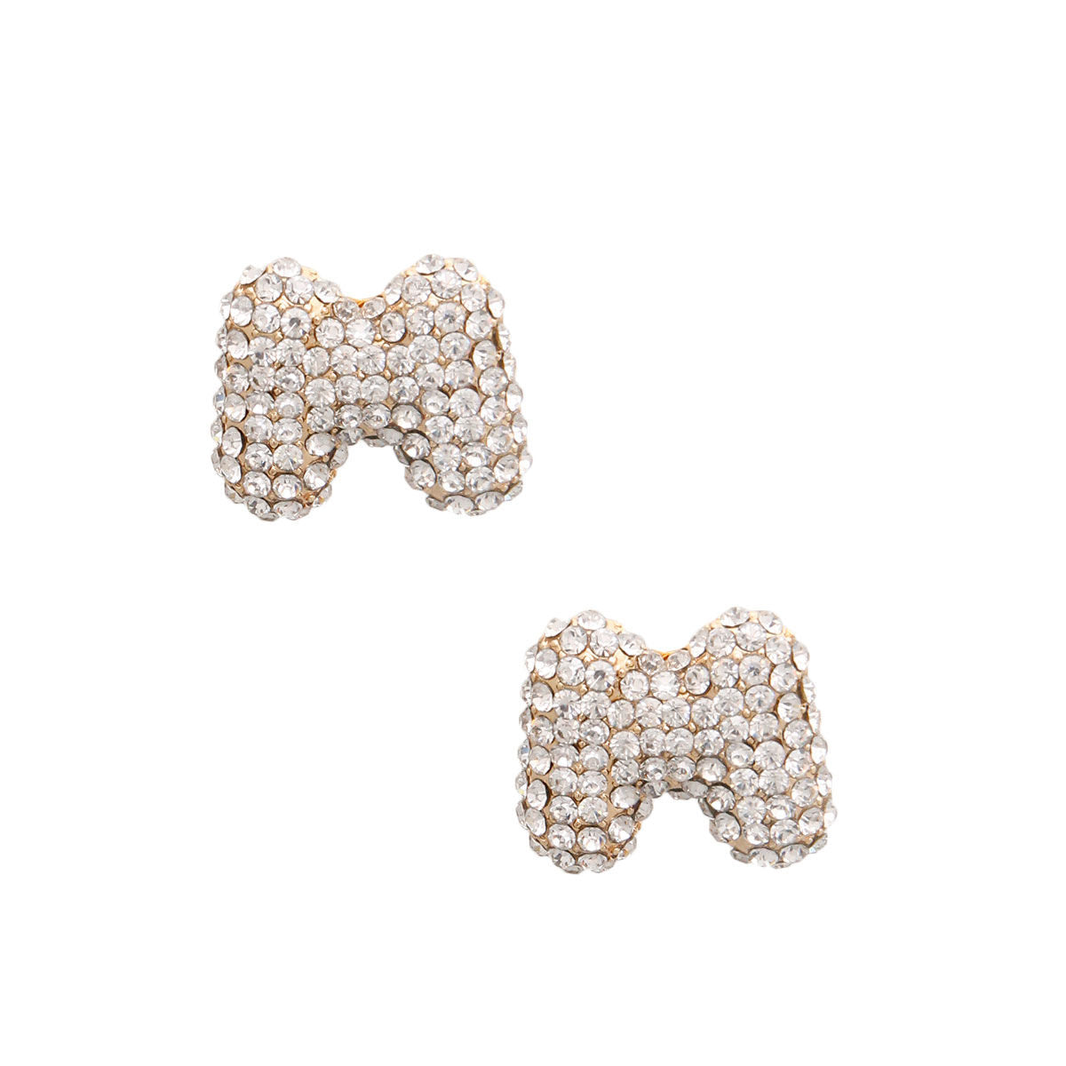 M Initial Rhinestone Studs|.85 inches - Premium Wholesale Jewelry from Pinktown - Just $11! Shop now at chiquestyles