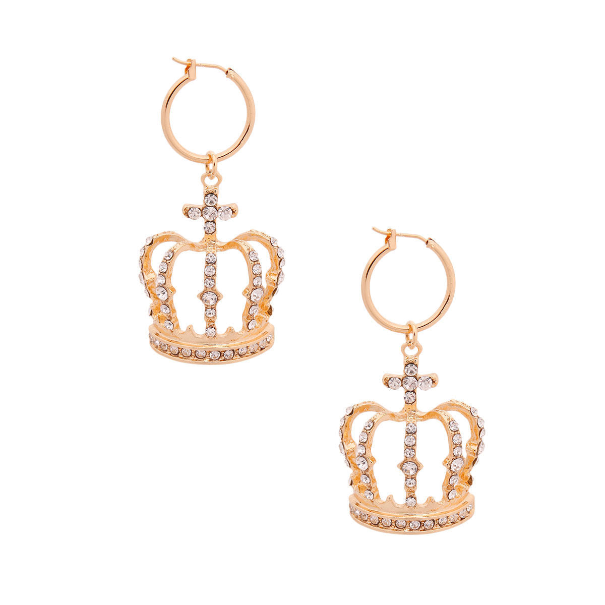Gold Crown Baby Hoops - Premium Wholesale Jewelry from Pinktown - Just $9! Shop now at chiquestyles