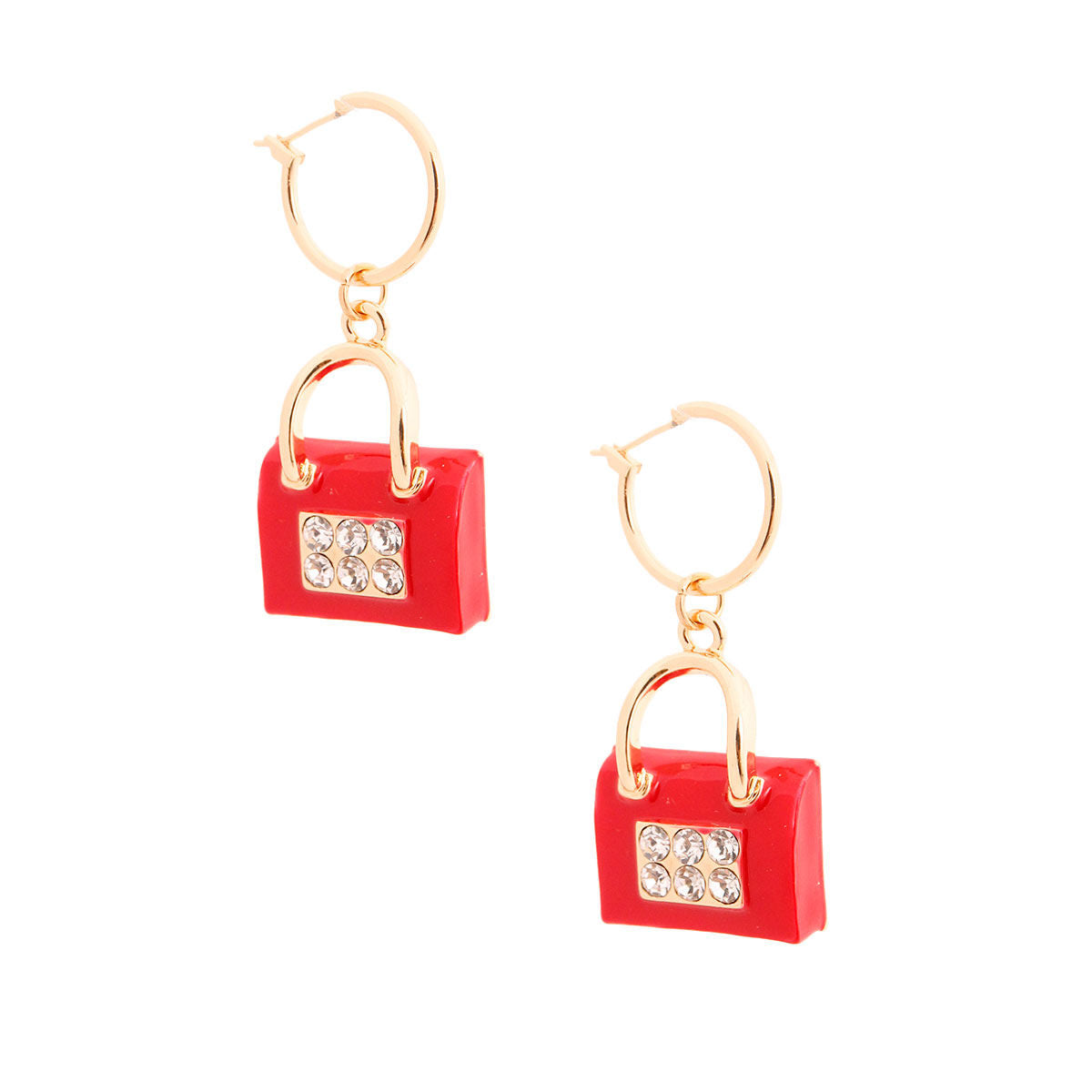 Red Boutique Handbag Hoops|2.25 inches - Premium Wholesale Jewelry from Pinktown - Just $9! Shop now at chiquestyles