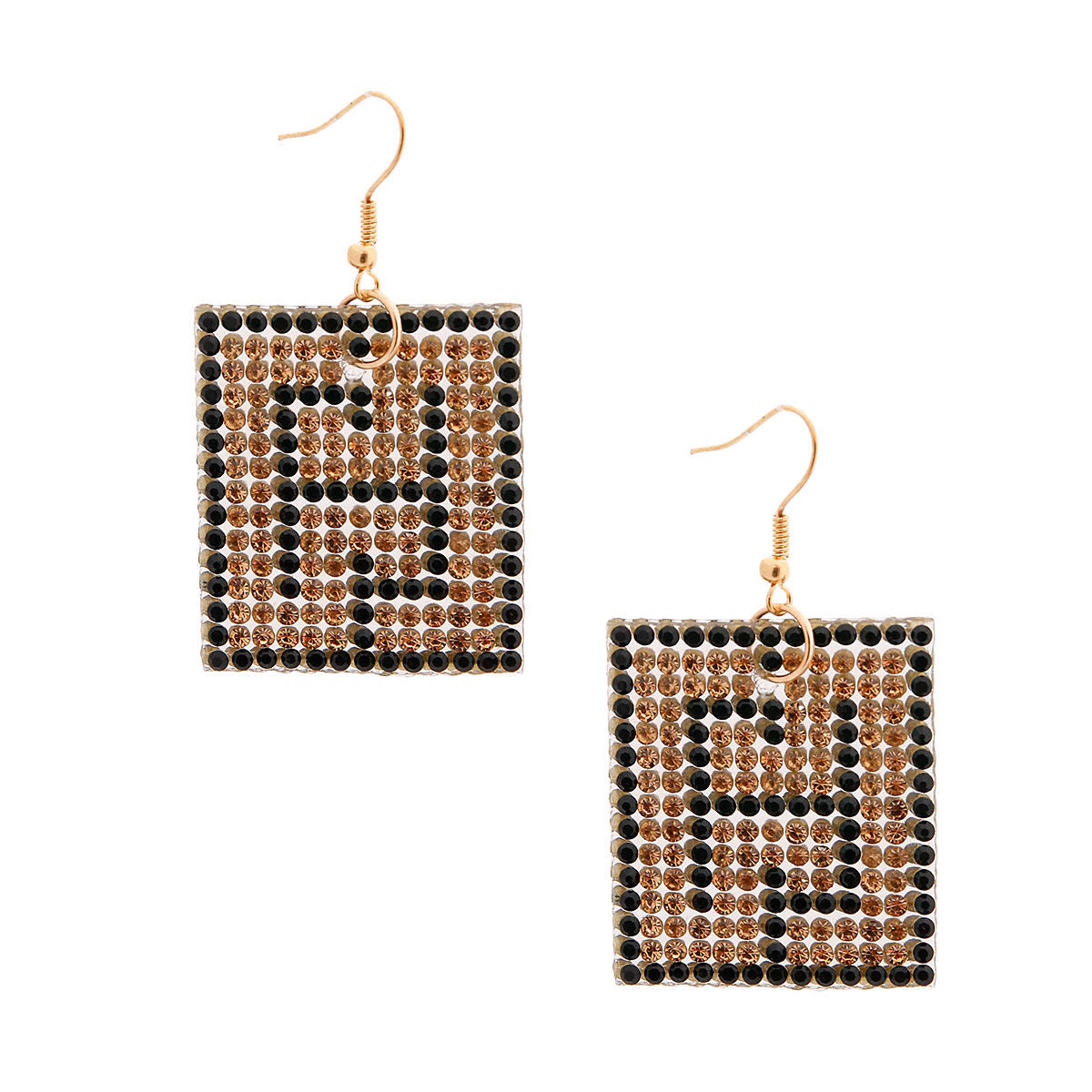 Gold Designer Two Sided Earrings|1.5 inches - Premium Wholesale Jewelry from Pinktown - Just $9! Shop now at chiquestyles