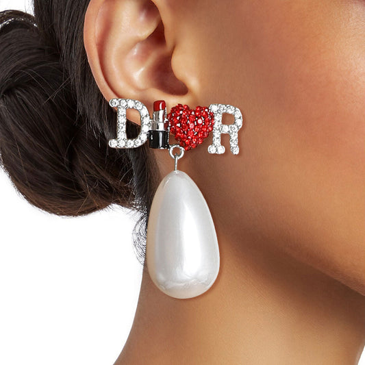 Designer White Pearl Dangle Earrings|2.15 inches - Premium Wholesale Jewelry from Pinktown - Just $17! Shop now at chiquestyles