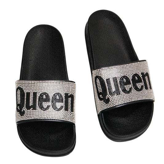 Size 12 Queen Silver Slides|Size 12 - Premium Wholesale Fashion Accessories from Pinktown - Just $22! Shop now at chiquestyles