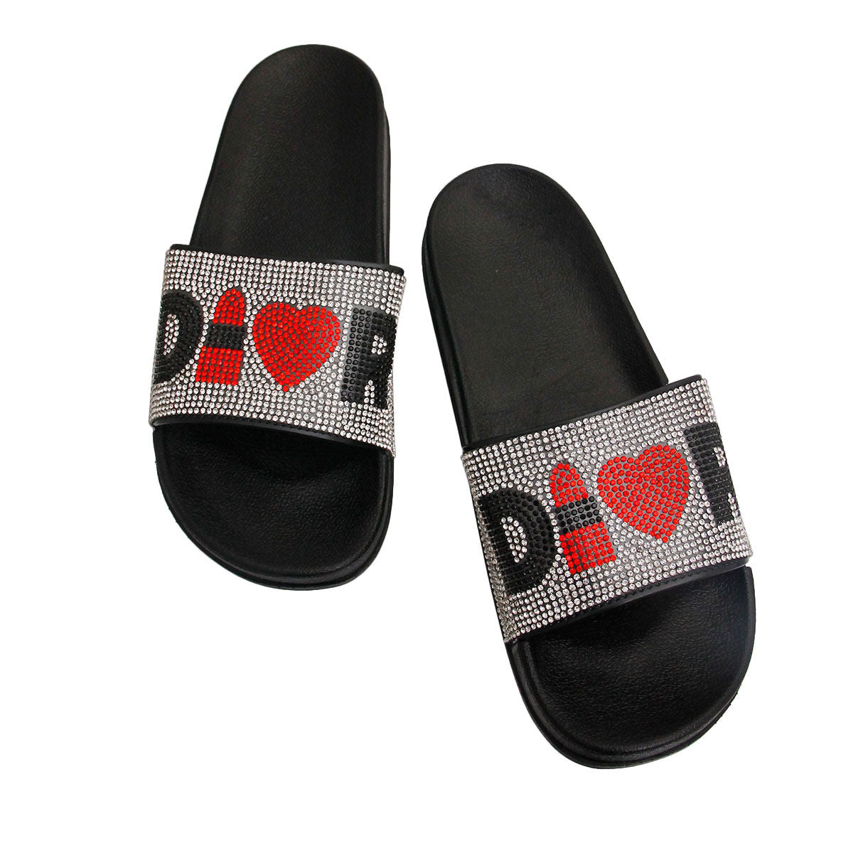 Size 12 Silver D Designer Slides|Size 12 - Premium Wholesale Fashion Accessories from Pinktown - Just $22! Shop now at chiquestyles