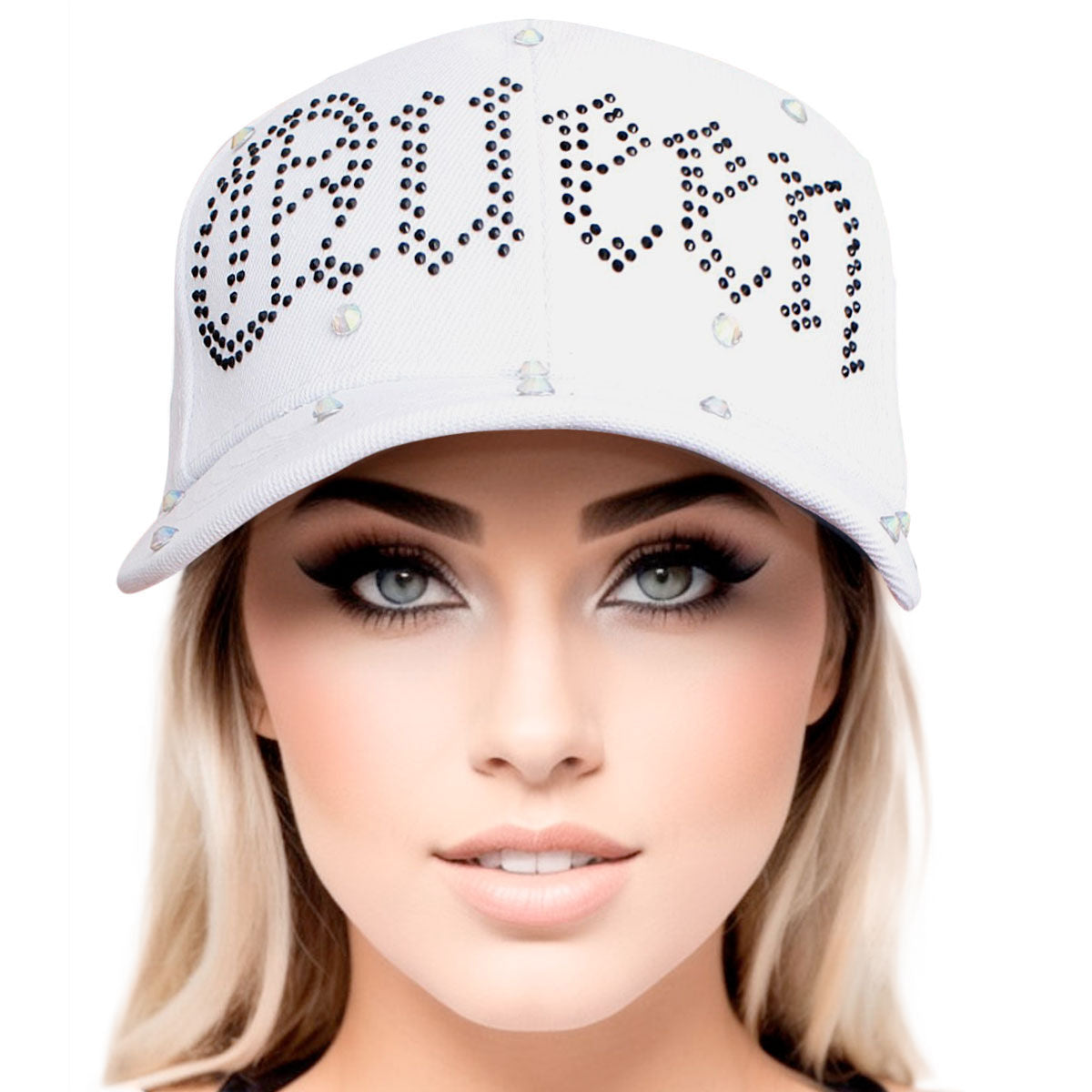 Hat White Canvas Queen Baseball Cap for Women - Premium Wholesale Fashion Accessories from Pinktown - Just $14! Shop now at chiquestyles