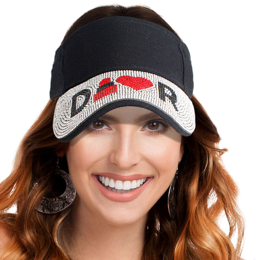 Designer D Clear Stone Visor|Adjustable - Premium Wholesale Fashion Accessories from Pinktown - Just $15! Shop now at chiquestyles