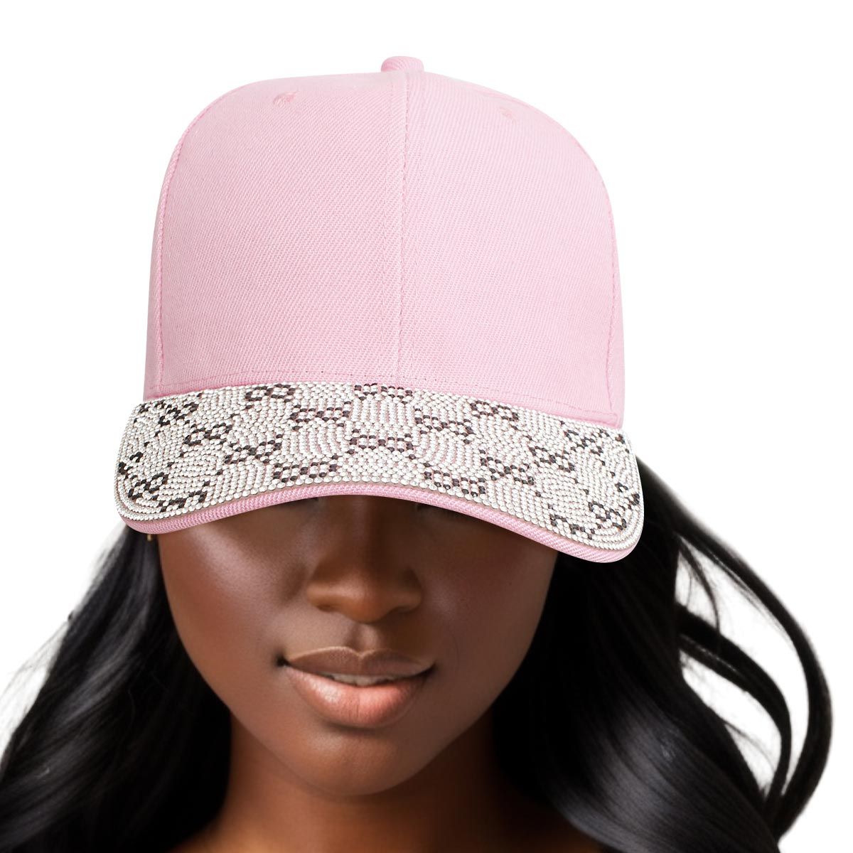 Hat Pink Monogram Bling Baseball Cap for Women - Premium Wholesale Fashion Accessories from Pinktown - Just $14! Shop now at chiquestyles