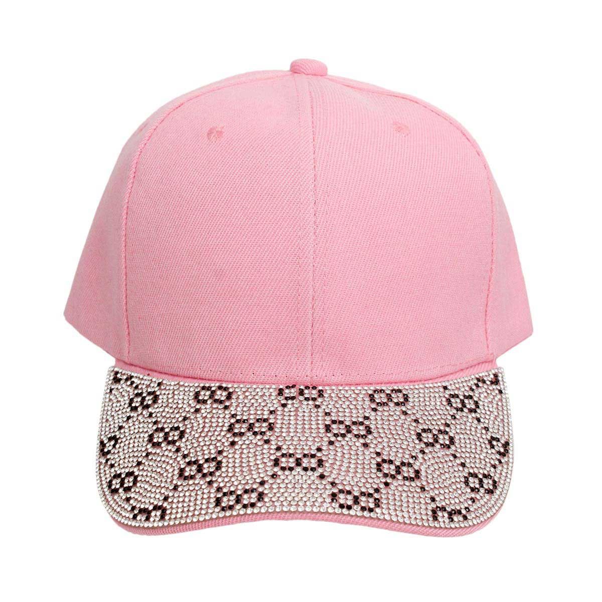 Hat Pink Monogram Bling Baseball Cap for Women - Premium Wholesale Fashion Accessories from Pinktown - Just $14! Shop now at chiquestyles