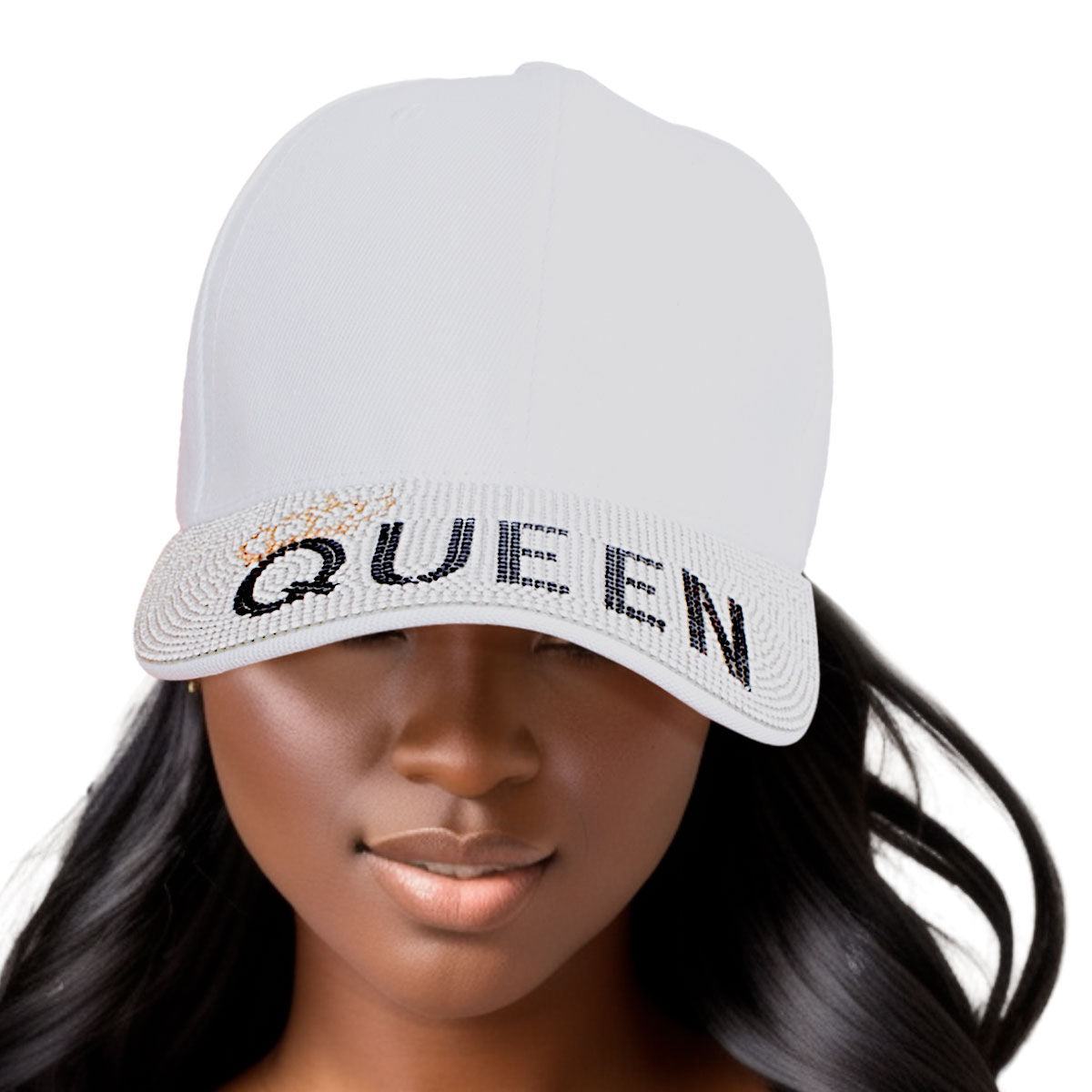 Hat White Queen Bling Baseball Cap for Women - Premium Wholesale Fashion Accessories from Pinktown - Just $14! Shop now at chiquestyles