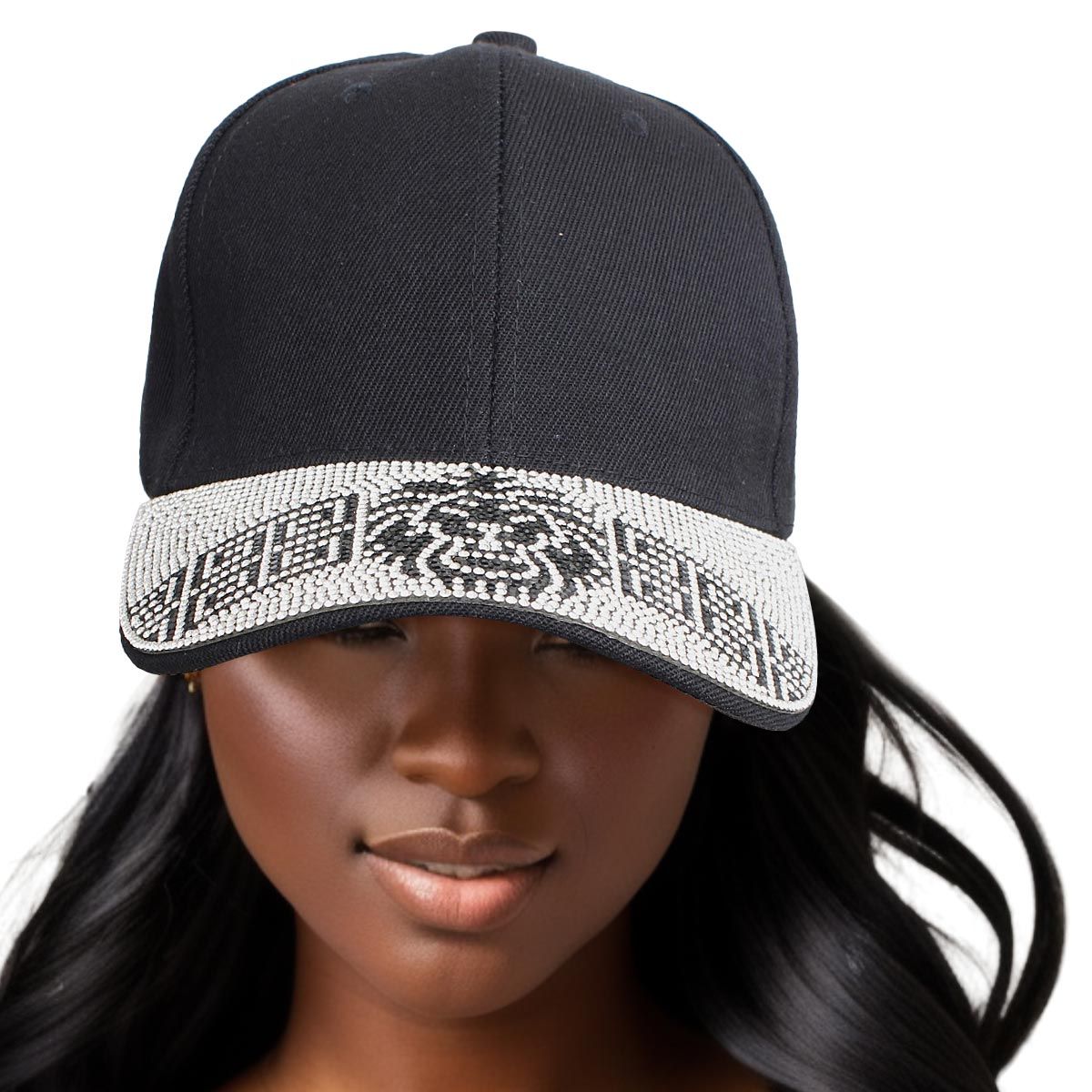 Hat Black Lion Greek Bling Baseball Cap for Women - Premium Wholesale Fashion Accessories from Pinktown - Just $14! Shop now at chiquestyles