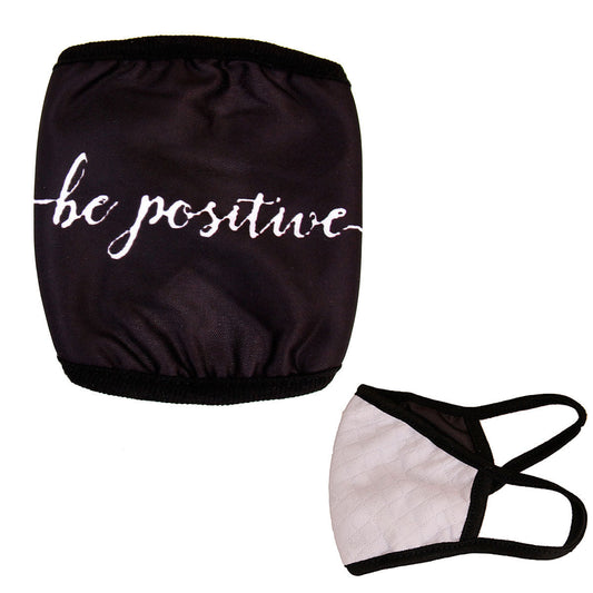 Be Positive Black Mask|Stretch to Fit - Premium Wholesale Fashion Accessories from Pinktown - Just $4! Shop now at chiquestyles